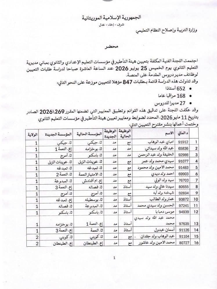 وزارة التربية تعلن تعيين 157 مدير دروس بمعايير جديدة وشفافة